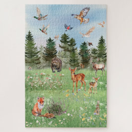 Puzzle La vida salvaje de los animales del bosque