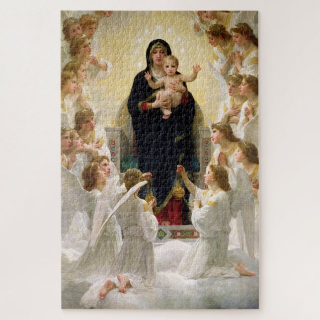 Puzzle La Virgen con los ángeles - William-Adolphe Bougue (Vertical)