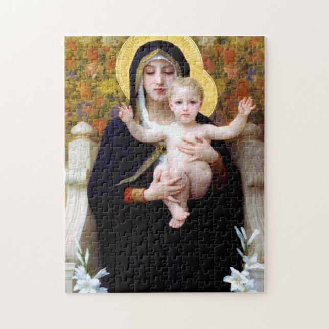Puzzle La Virgen de la Lily, Bouguereau (Vertical)
