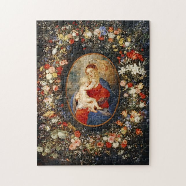 Puzzle La Virgen de las Flores Garland Rubens Católica (Vertical)