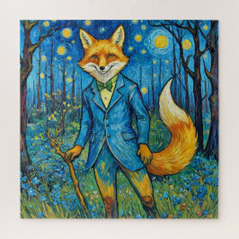 Puzzle La zorra caprichosa en una noche estrellada