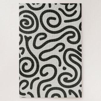 Puzzle Laberinto de Tinta | Arte de Línea Abstracto Moder