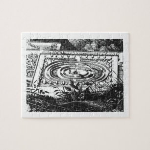 Puzzle Laberinto en Heidelberg, Hortus Palatinus (engravi