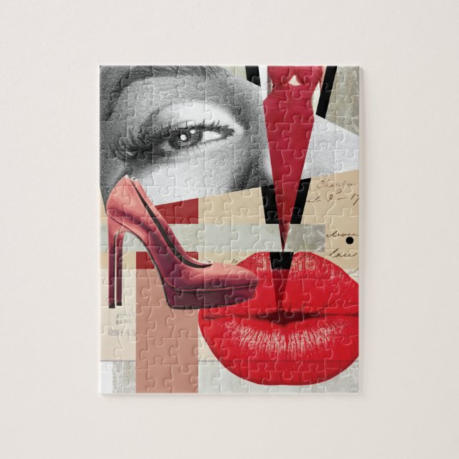 Puzzle Labio de Monroe del arte de la belleza de Wellcoda (Vertical)