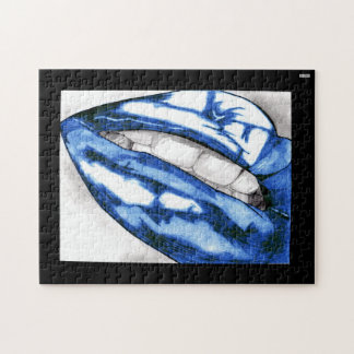 Puzzle Labios calientes (azul)