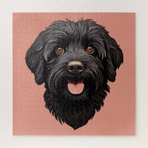 Puzzle Labradoodle Perro Negro