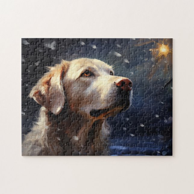 Puzzle Labrador de noche (Horizontal)