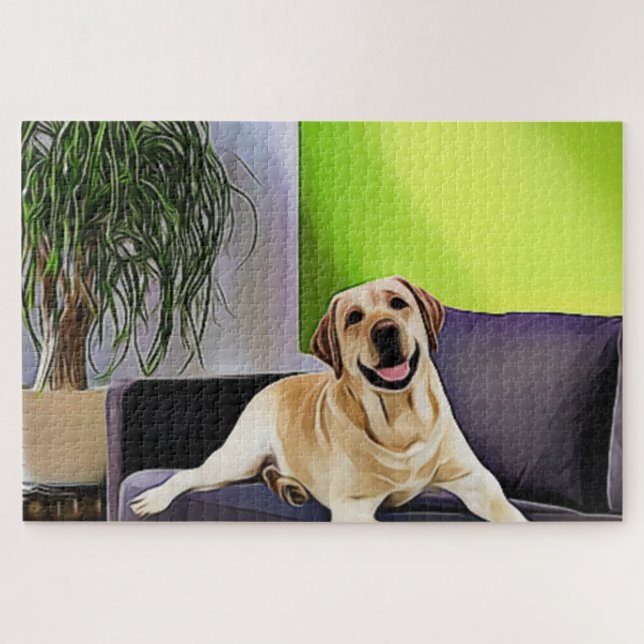Puzzle Labrador en el Sofá (Horizontal)