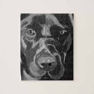Puzzle Labrador negro