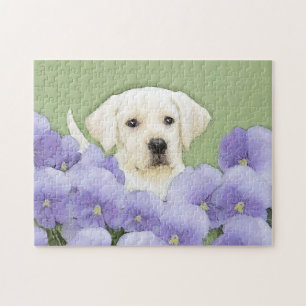 Puzzle Labrador Recuperador Pintura de Cachorro Original