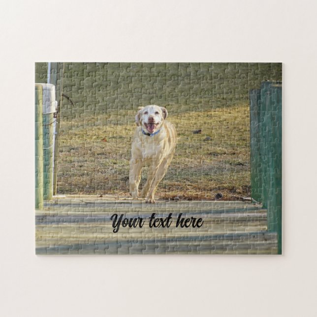 Puzzle Labrador Retriever Amarillo Corriendo (Horizontal)