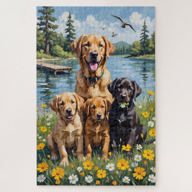 Puzzle Labrador Retriever Lagoside Prado Arte (Vertical)