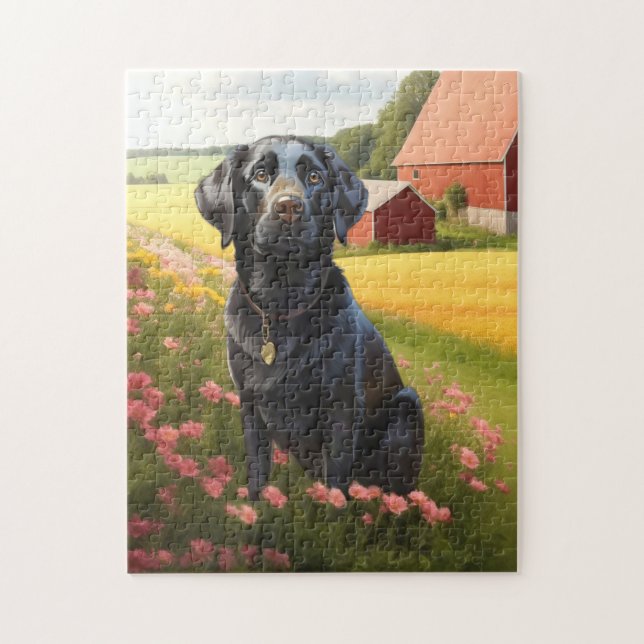 Puzzle Labrador Retriever Negro (Vertical)