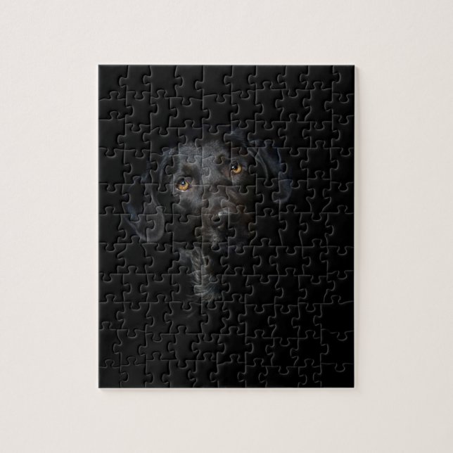 Puzzle Labrador retriever negro adaptable (Vertical)