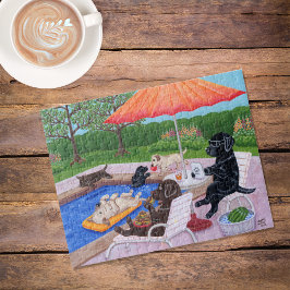 Puzzle Labradores Fiestas de piscina 2 Pintura
