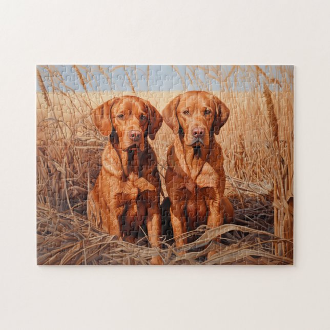Puzzle Labradores retriever rojos zorro (Horizontal)