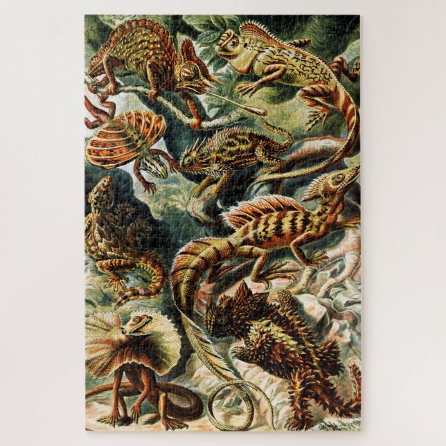 Puzzle Lacertilia Lizards por Ernst Haeckel (Vertical)