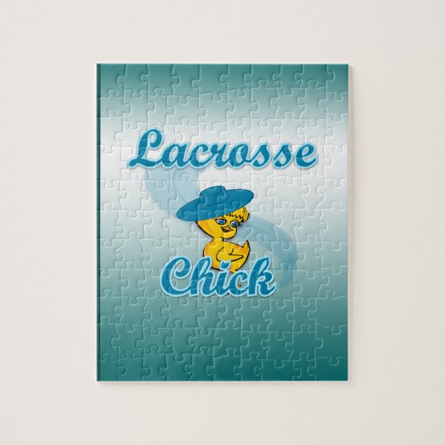 Puzzle Lacrosse Chick #3 (Vertical)