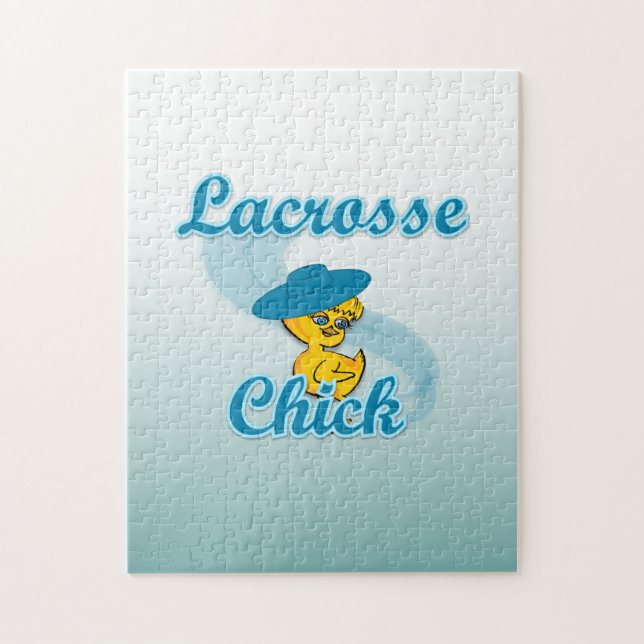 Puzzle Lacrosse Chick #3 (Vertical)