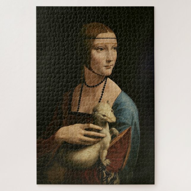 Puzzle Lady con un Ermine-Cecilia Gallerani de Leonardo (Vertical)