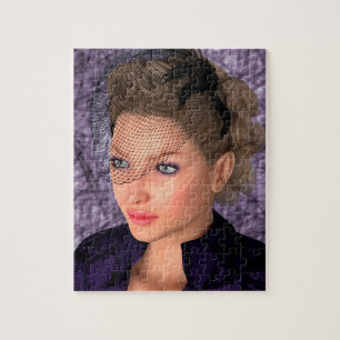 Puzzle Lady en morado