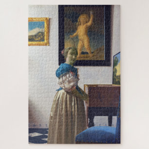 Puzzle Lady parada en un Virginal, Johannes Vermeer