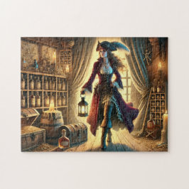Puzzle Lady Pirate's Rum & Treasure Nautical Gift