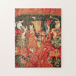 Puzzle LADY Y UNICORN Olor, León, Flores, Animales