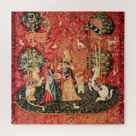 Puzzle LADY Y UNICORN Olor, León, Flores, Animales
