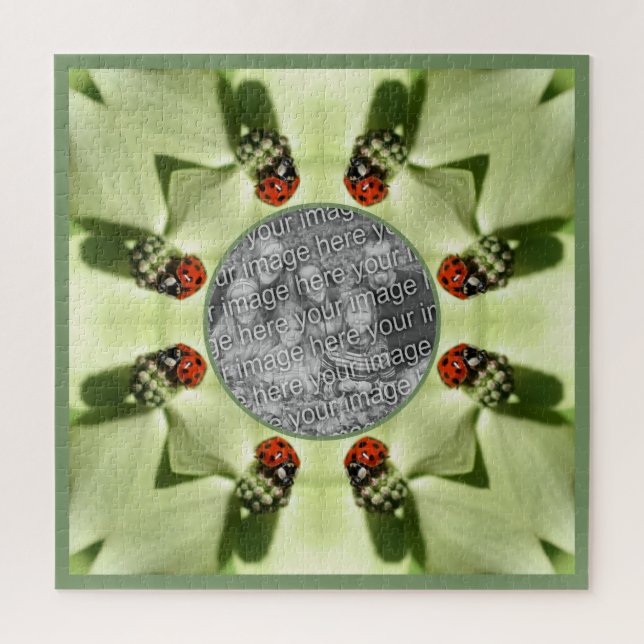 Puzzle Ladybug En Dogwood Nature Añada Su Foto (Vertical)