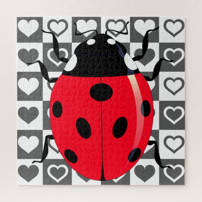 Puzzle Ladybug y Hearts - (Vertical)