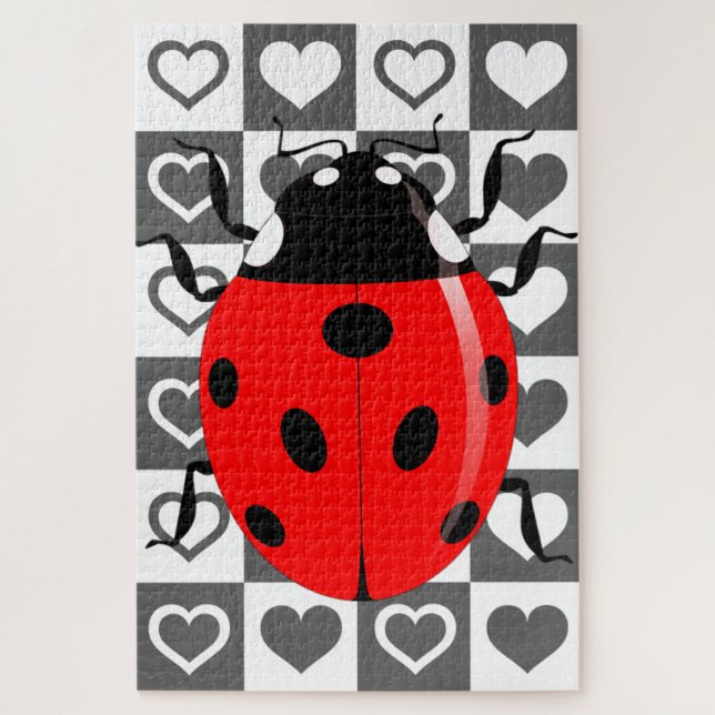 Puzzle Ladybug y Hearts (Vertical)