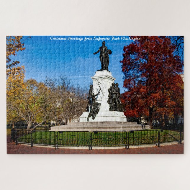 Puzzle Lafayette Park Washington DC. Saludos de Navidad (Horizontal)