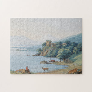 Puzzle Lago annecy con el castillo de Carl Luis Hackert