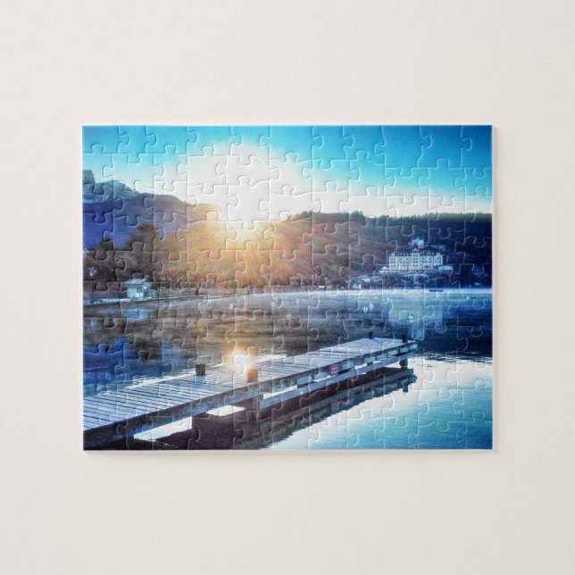 Puzzle Lago Annecy, Menthon St Bernard - Haute-Saboya (Horizontal)