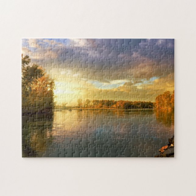 Puzzle Lago Autumn Sunrise (Horizontal)