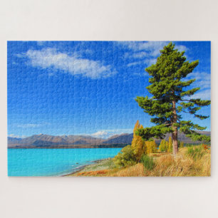 Puzzle lago azul tekapo