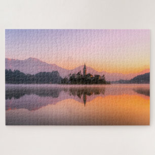 Puzzle Lago Bled Sunrise Eslovenia
