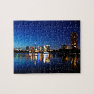 Puzzle Lago céntrico ladybird del horizonte de la noche