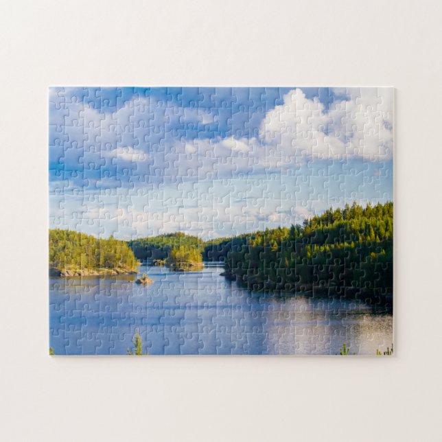 Puzzle Lago de Finlandia en verano (Horizontal)