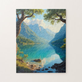 Puzzle Lago de montaña claro