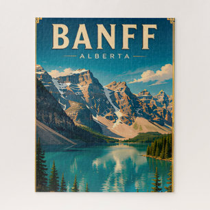 Puzzle 🏔️ Lago de montaña de Banff Alberta