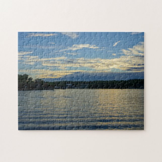 Puzzle Lago De Ozarks Sunset Azul (Horizontal)