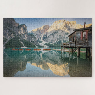 Puzzle Lago di Braies en los Dolomitas de Italia