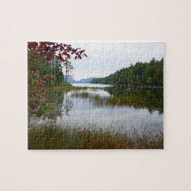 Puzzle Lago Eagle y Hojas de Arce Rojo II (Horizontal)