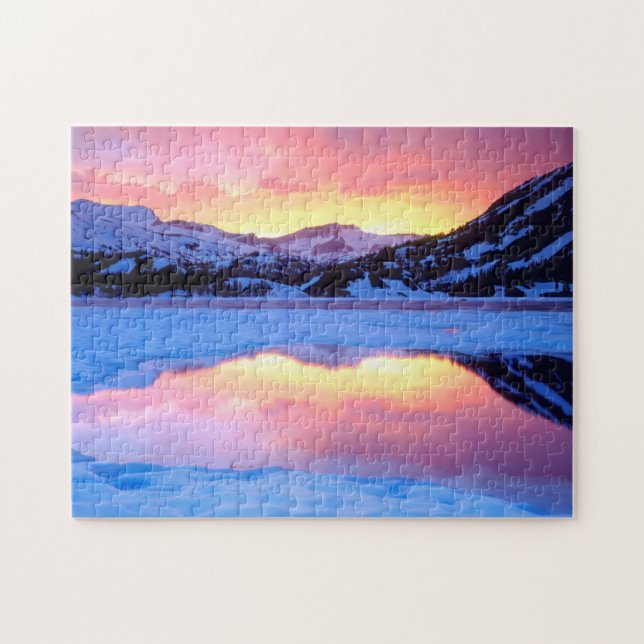 Puzzle Lago Ellery al atardecer (Horizontal)