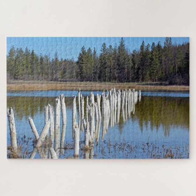 Puzzle Lago en bosques (Horizontal)