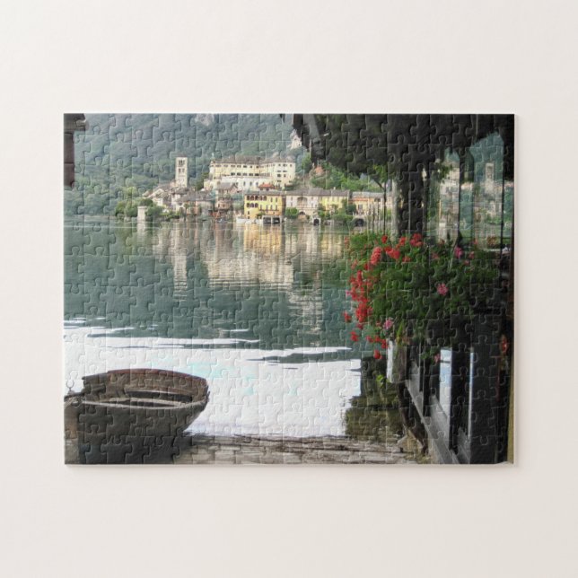 Puzzle Lago Escenario de Orta, Italia (Horizontal)