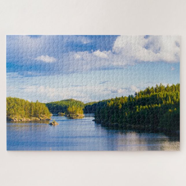 Puzzle Lago finlandés en verano (Horizontal)