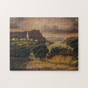Puzzle Lago George y el pueblo de Caldwell